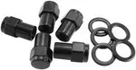 Aeroflow M12 X 1.50mm .550" Shank Closed Wheel Nuts Black (5) - AF3026-6000