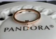 Authentic Pandora ROSE Puzzle Heart Ring #186551