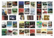 Set6 1/24 scale CUT & PEEL STICKERS Vintage Cars Poster Garage diorama # 008/1