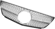 Chrome Black Diamonds Style Grille Black GTR Front Bumper Grille，Compatible With Mercedes Benz B-Class W245 2009-2011 B160 B180 B200 B250(Diamonds-Silver)