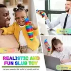 Finger Slug Flexible Sensory Fidget Toy Stress Relief Rainbow Game Kids Gift