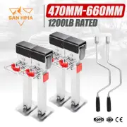 SAN HIMA 470mm 1200LBS Drop Down Corner Legs Caravan Trailer Steel Legs 4PCS