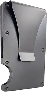 [ROVE] Money Clip - RFID Blocking Aluminium Enhanced Minimalistic Compact Wallet (Matt Black)