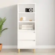 vidaXL Highboard High Gloss White 40x36x110 cm Engineered Wood