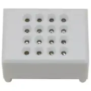 Quad Contact Point Block - Solderless Breadboard with 16 Tie Points .5" x .37"