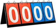 MMLOOK Table Top Scoreboard, Multi-Sports Score Flipper, (4 Number Cardboards) Portable Score Flip Scoreboard, Sport Score Keeper Black
