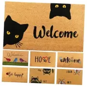 Welcome Cats - 29"x17" - Coir Door Mat with Heavy Duty Backing - Welcome Mats