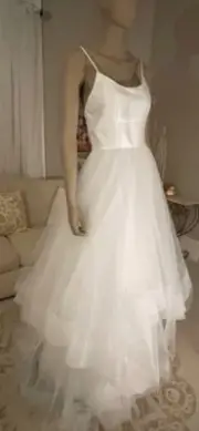 Mori Lee New White Wedding Dress Size 8 With Tags White Tulle