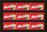 9 VENDSTAR 3000 VENDING MACHINE CANDY STICKERS LABEL Free Shipping SKITTLES