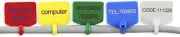 Mini Skater 100Pcs Nylon Cable Marker Ties Self Locking Write On Multicolor