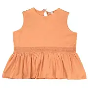 NWT BARBOUR Willow Fit & Flare Peplum Cotton Top Sz 10 Peach Tree