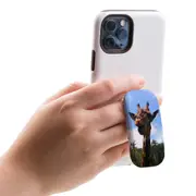 Kickstand Grip AddOn, Universal Phone Holder, Smiling Giraffe