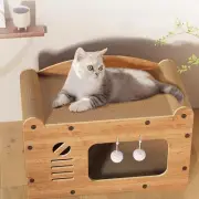 Cat Scratcher House Cozy Large Space Scratching Board for Kitten Exercising