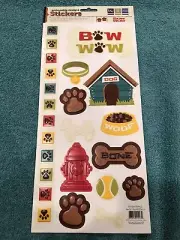 We R Memory Keepers Embossible Designs Stickers "Bow Wow" 24 Pieces #41247-2