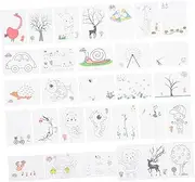 BRIGHTFUFU 30pcs Children's Finger Drawing Cards Fun Educational Kindergarten Art Set Boys and Girls Creative Learning Toy