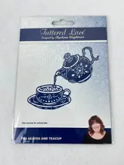 TATTERED LACE- TEA LEAVES AND TEACUP - 442250 - BRAND NEW