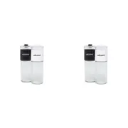 2 x 2pc Wiltshire Salt and Pepper Glass/Ceramic Grinder Tabletop Mill Set 12cm