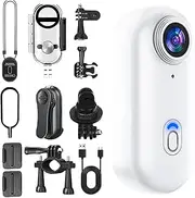 Motiontrail Camera - Nexo25 Camera, Nexo25 Black Smallest High-Res Cam in The World, 1080P/4K Waterproof Wearable Action Cam, for Sports, Cycling, Diving, Outdoor Exploration (White-4K)