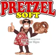 Soft Pretzel DECAL (Choose Your Size) Monkey Concession Food Vinyl Sticker