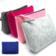 Portable Felt Pouch Bank Storage Bag Electronics Accessories Organizer New