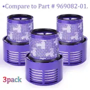 3-Pack Vacuums Part 969082-01 Filter Replacements for Dyson V10 Absolute.