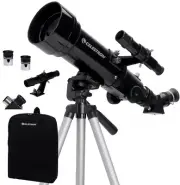 70Mm Telescope , Portable, Fully-Coated Glass Optics, Ideal for Beginners, BONUS