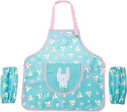 Kids Aprons for Cooking | Adjustable Bib Apron with Pockets | Adjustable Baking Crafting Bib for Girls Youth Teens Friends Children Boys