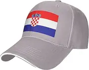 [SSIULUS] Republic of Croatia Flag Casquette Cap Hats,Trucker,Baseball Cap with Snapback,Perfect for Summer,Golf