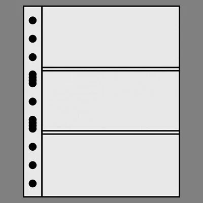 Three Pocket Polypropylene Pages Large Format 20 Pack