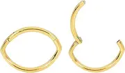 365 SLEEPERS 316L Surgical Steel 16G 8mm 10mm Oval Hinged Hoop Segment Nose Ring Helix Tragus Septum Unisex Earring Body Piercing Jewelry