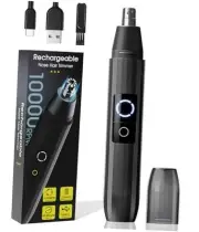 Ear and Nose Hair Trimmer for Men Women, USB-C Rechargeable, Personal Black