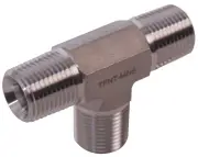Threaded NPT Tee | MNPT 1/2 inch - Stainless Steel SS316 (2 Pack)