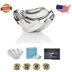 4.5-Inch Oceana Sea Shell Dip Bowl | Stylish Silver Serving Dish by Wei Young