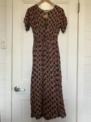 Tree of Life Hand Block Maxi Dress Small BNWT