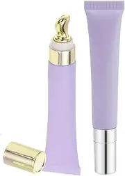Tavvke 20ml Empty Eye Cream Tubes, 2 Pcs Soft Plastic Squeeze Tubes for Eye Cream, Essential Oils, Lip Gloss, Travel Refillable Squeeze Bottles for Women & Girls