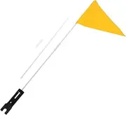 ADOCARN 1 Set Bicycle Banner Safety Flag Hunting Bike Dirt Bike Flag Bunting Pvc Yellow