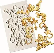 Baroque style roller blind lace fudge silicone mold, lace mold, cake border decoration, baking cake, epoxy mold