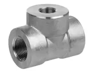 Reducing Tee 1-1/2" x 1-1/2" x 1/2" NPT Forged 316 Stainless Steel Tee 3000 T