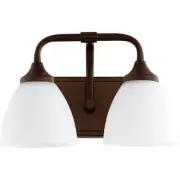 Quorum Enclave 2 Light 13' Vanity, Oiled Bronze - 5059-2-86