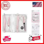 Mini Tool Kit Pink, with Cutting Mat, Ruler, Scissors, Craft Knife, Tweezers,...