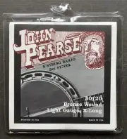 John Pearse BANJO 5 String SET 80/20 Bronze Wound Lt Gauge Extra Long / New