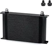 PQY - 25 Rows AN-10AN Universal Oil Cooler Engine Transmission Oil Cooler Kit PQY7025 Oil Cooler(Black with 2PCS AN6)