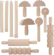 DIY Kits 1 Set Plasticine Tools Child Dough Wooden Rolling Pin Kids Modeling Clay