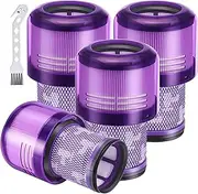 [TOPALL] Vacuum Filter for Dyson V12,HEPA Filter Replacement for Dyson,Vacuum Accessories,Compatible with Dyson V12 Origin,V12 Detect Slim,V12 Slim+,V12 Detect Slim Absolute, #971517-01 (4 P)