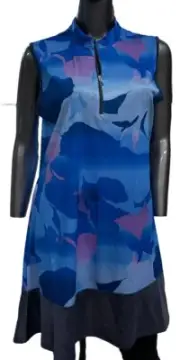 Callaway Royal Blue Abstract Gradient Sleeveless Golf Tennis Dress Size S $104