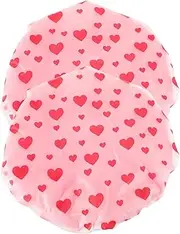 WRITWAA Shower Cap for Women Pack Lined Bath Cap for Long Hair Elastic Band Hair Cover Shower Bonnet