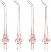 Replacement Water Flosser Tips for COSLUS Oral Irrigator, Dental Flosser Jet Tips Compatible with F5020E (Pink)
