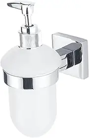 TINEASUR 1pc Stainless Steel Wall Mounted Soap Dispenser Liquid Soap Pump Bottle with Glass Container for Bathroom Kitchen and Laundry Easy Installation for Foaming Goods