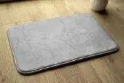 Non-Slip Bathroom Soft Rug Absorbent Bath Mat - 75x45 cm - Grey concrete