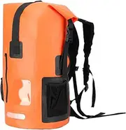 QSTDGVPW 35 Liters Waterproof Backpack Dry Pack PVC 11x20.4inch with Chest Strap Dry Sack Ergonomic Design for Floating
